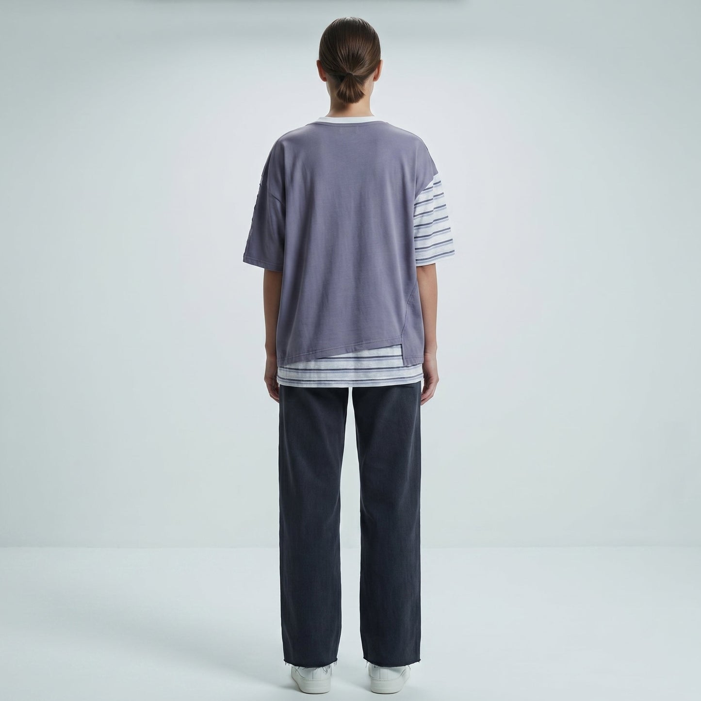 Layered Oversized Striped T-Shirt