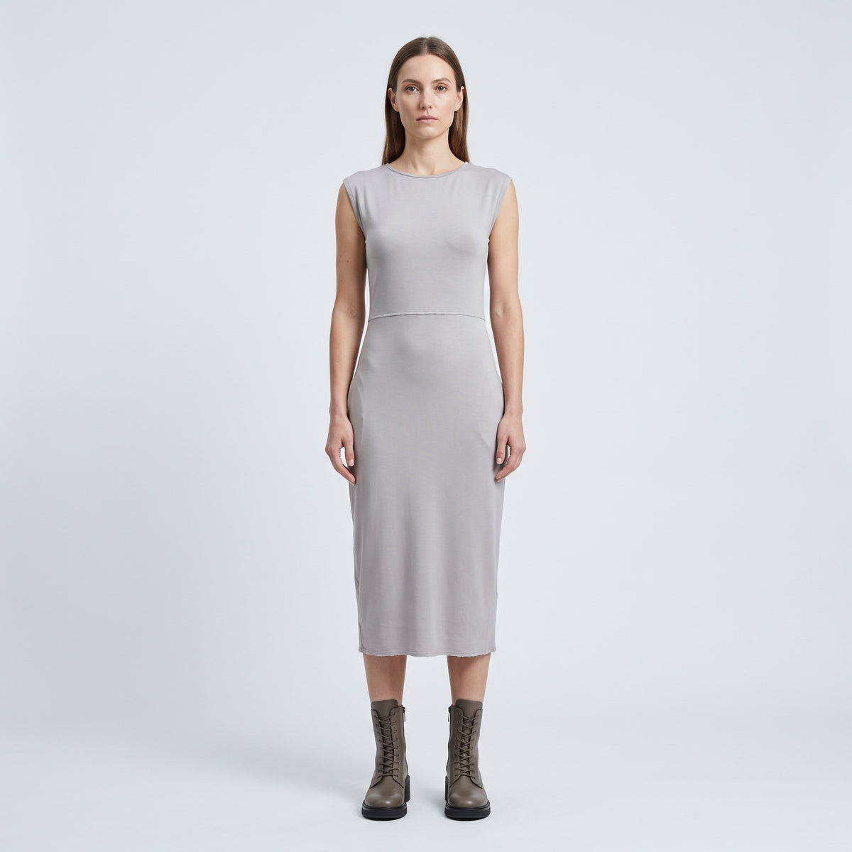 Minimalist Sleeveless Midi Dress