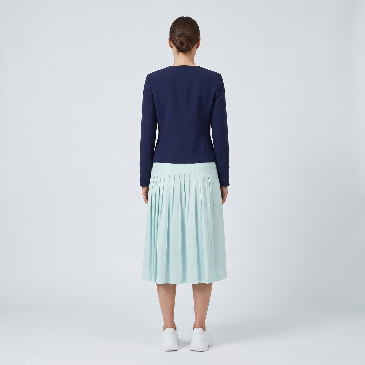 Pleated High-Waisted Pastel Skirt