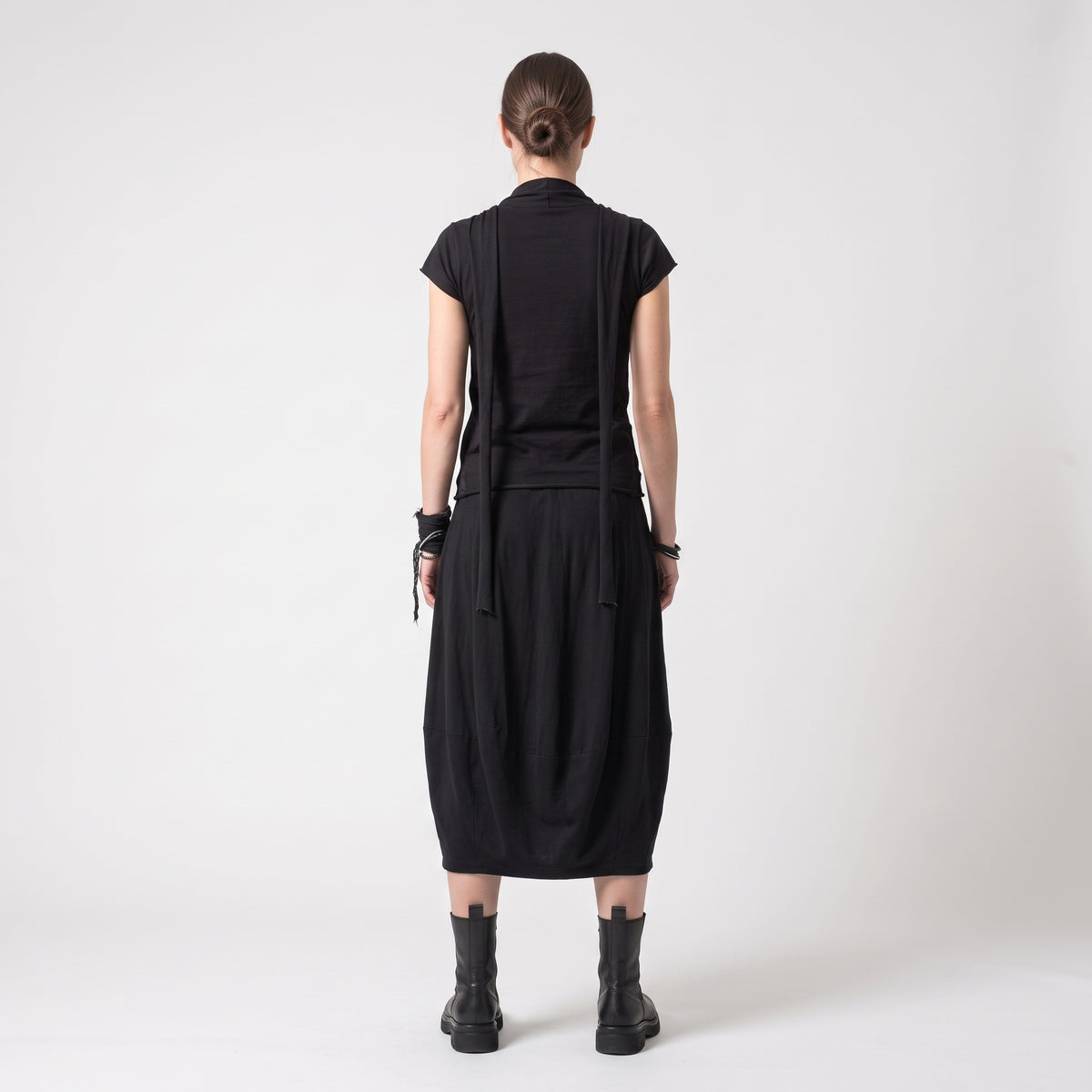 Architectural Jersey Balloon Skirt