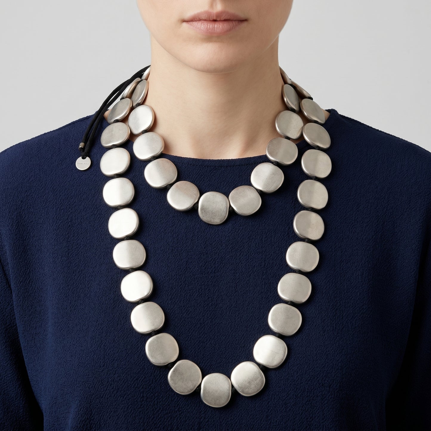 Double Layered Disc Necklace