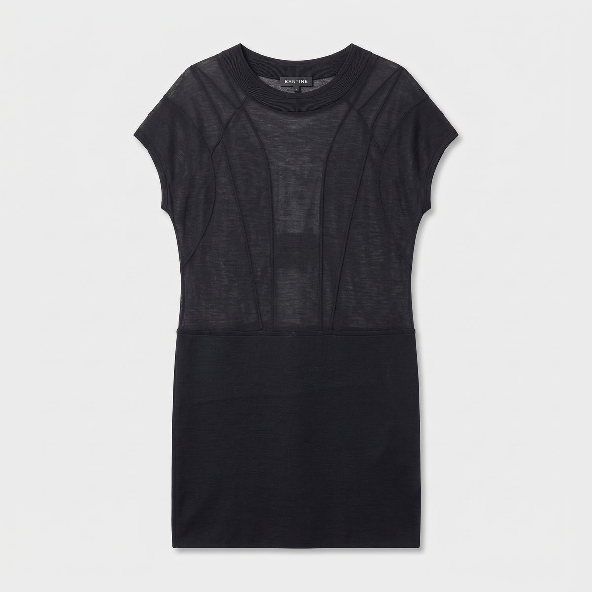 Sheer Panel Sleeveless Top