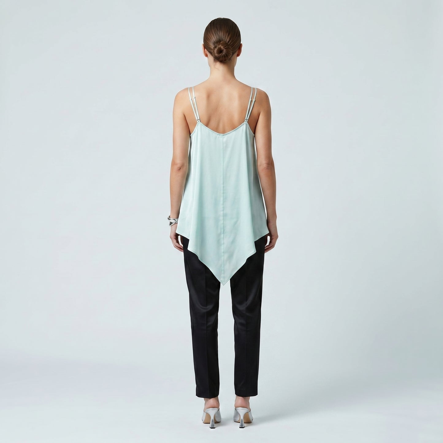 Layered Asymmetric Mint Camisole