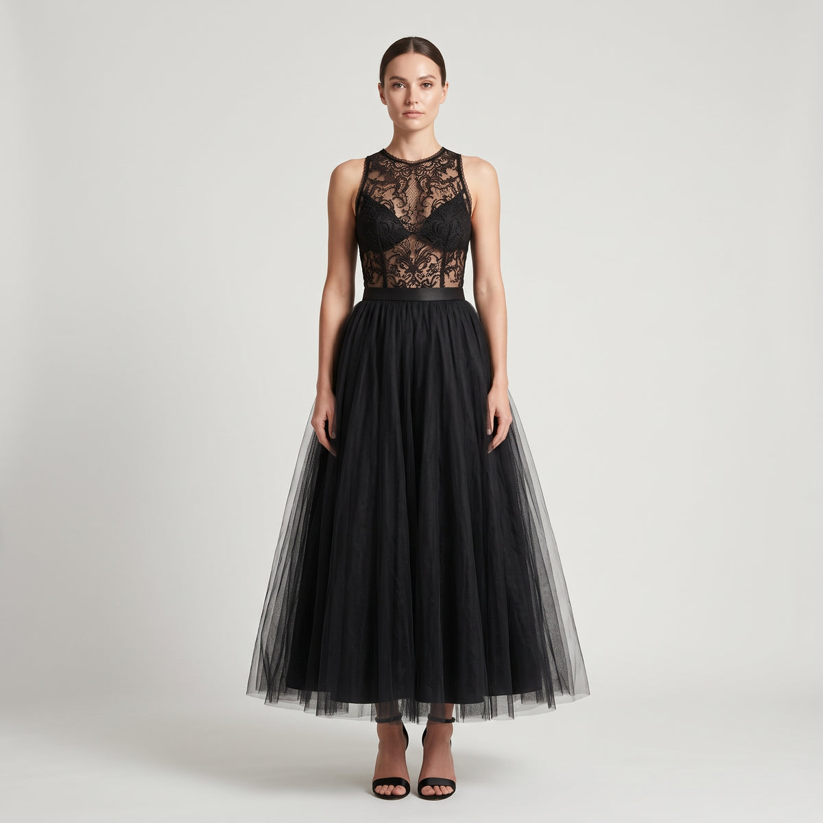 Voluminous Black Tulle Skirt