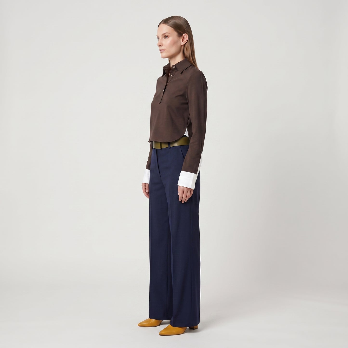 Contrast Cuff Polo Shirt