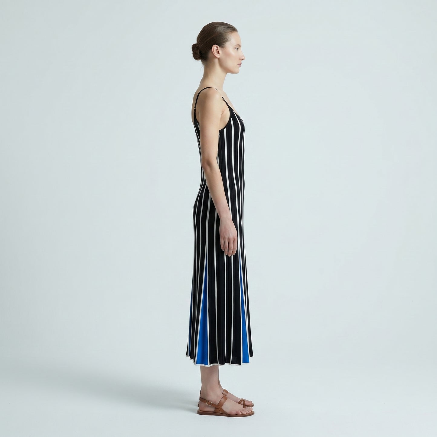 Striped Knit A-Line Dress