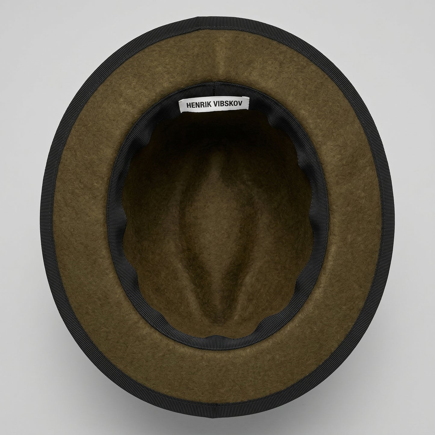 Olive Wool Felt Dome Hat