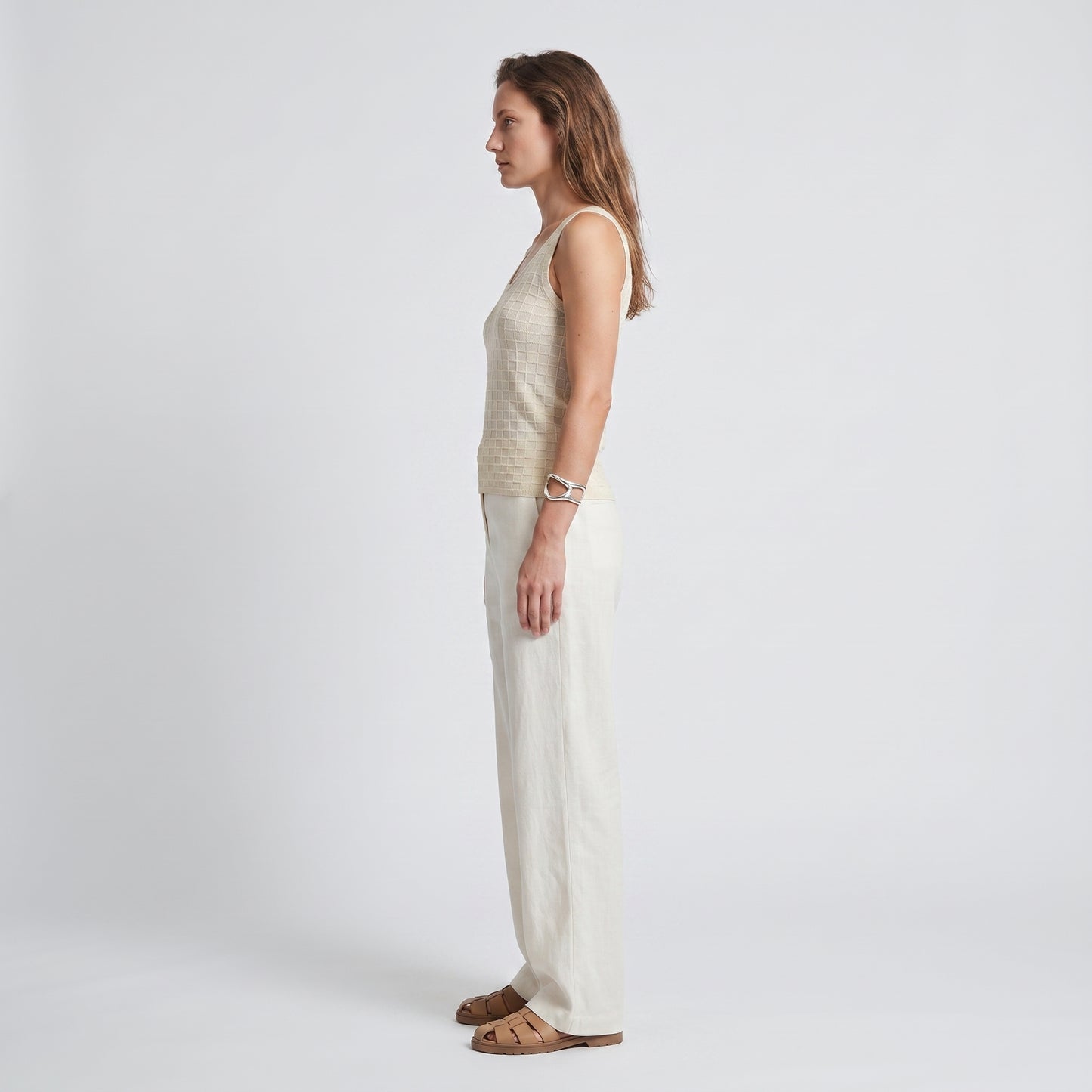Textured Knit Sleeveless Top