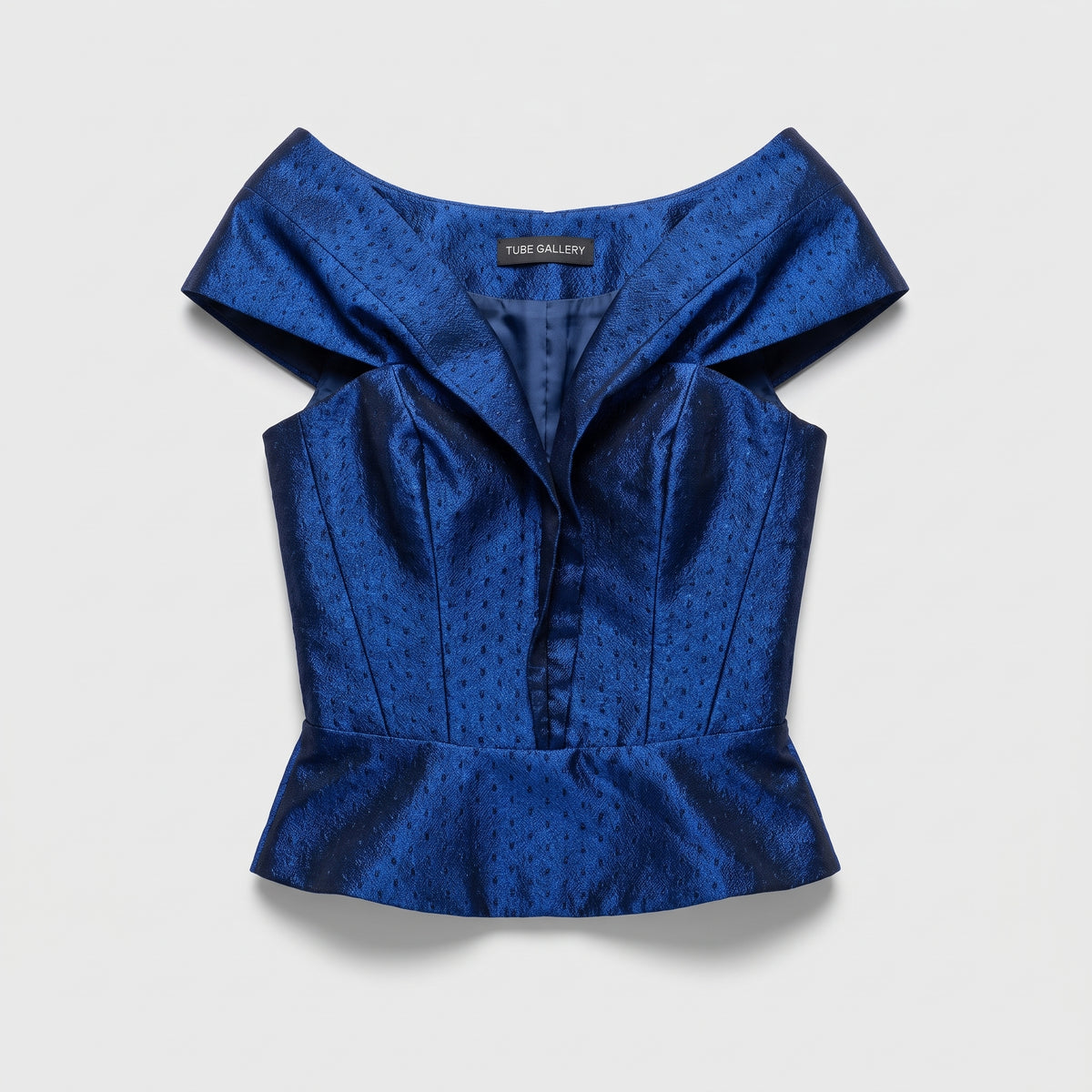 Structured Off-Shoulder Peplum Bodice