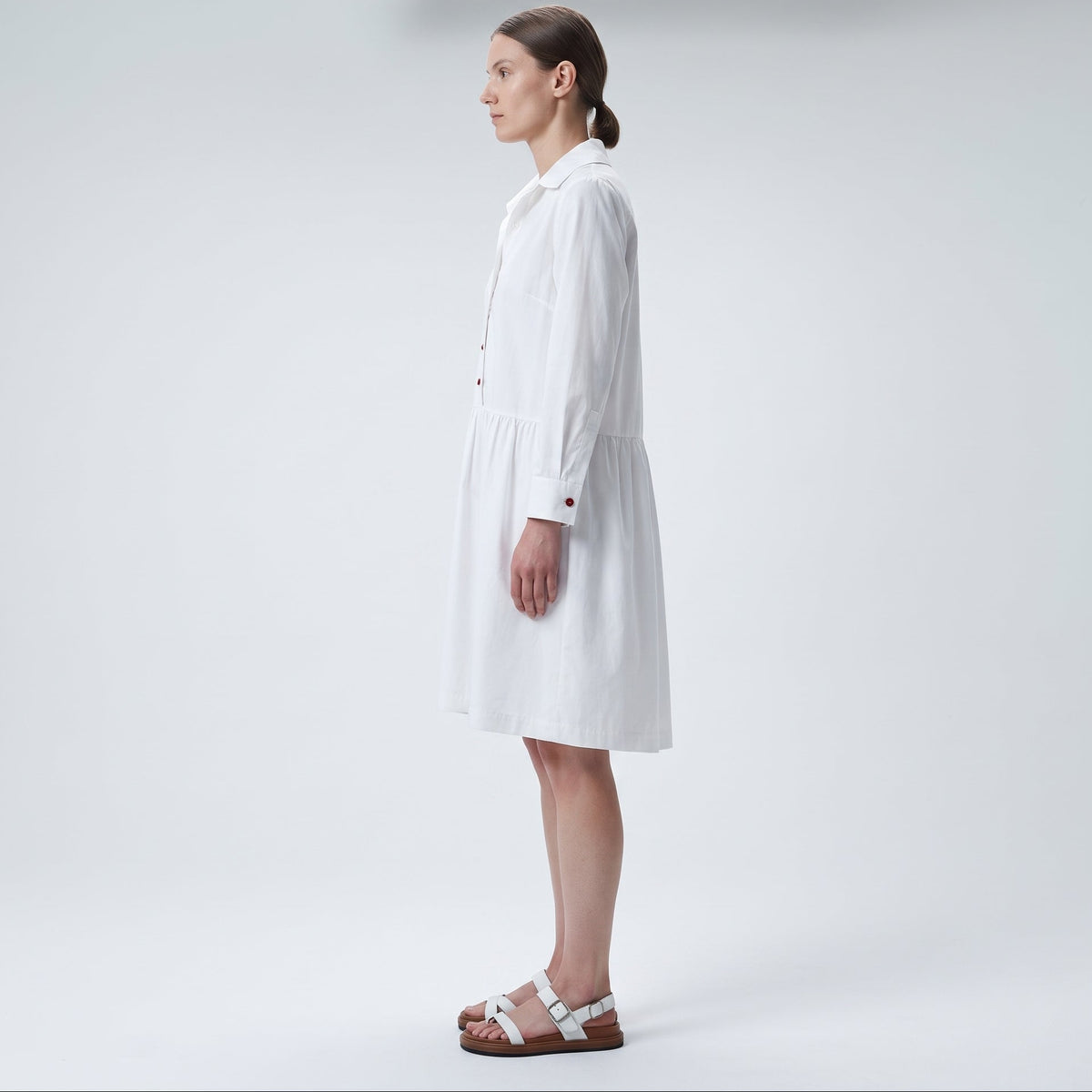 Minimalist White Shirt Dress