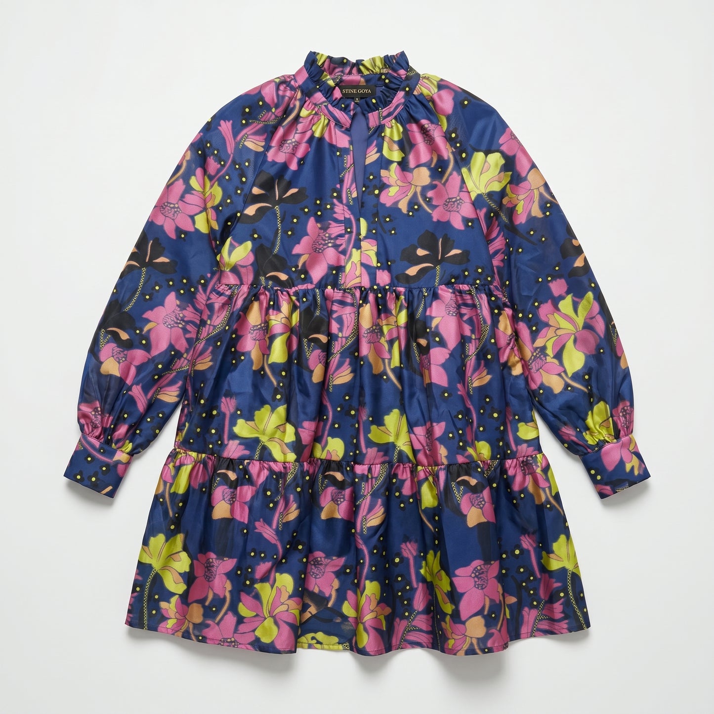 Floral Print Tiered Mini Dress
