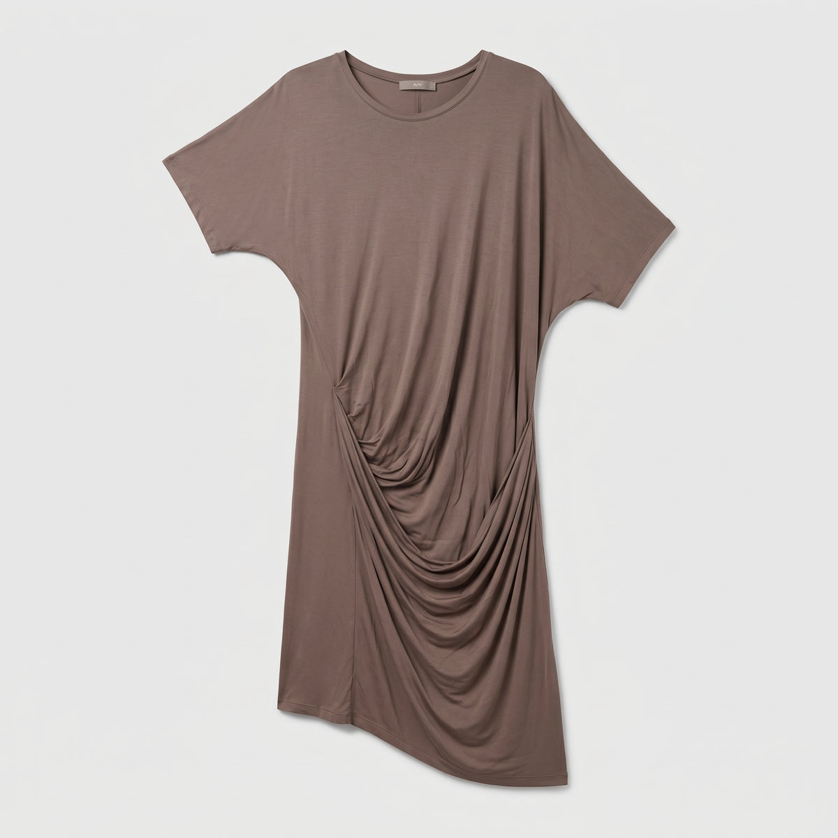Draped Asymmetric Jersey Dress