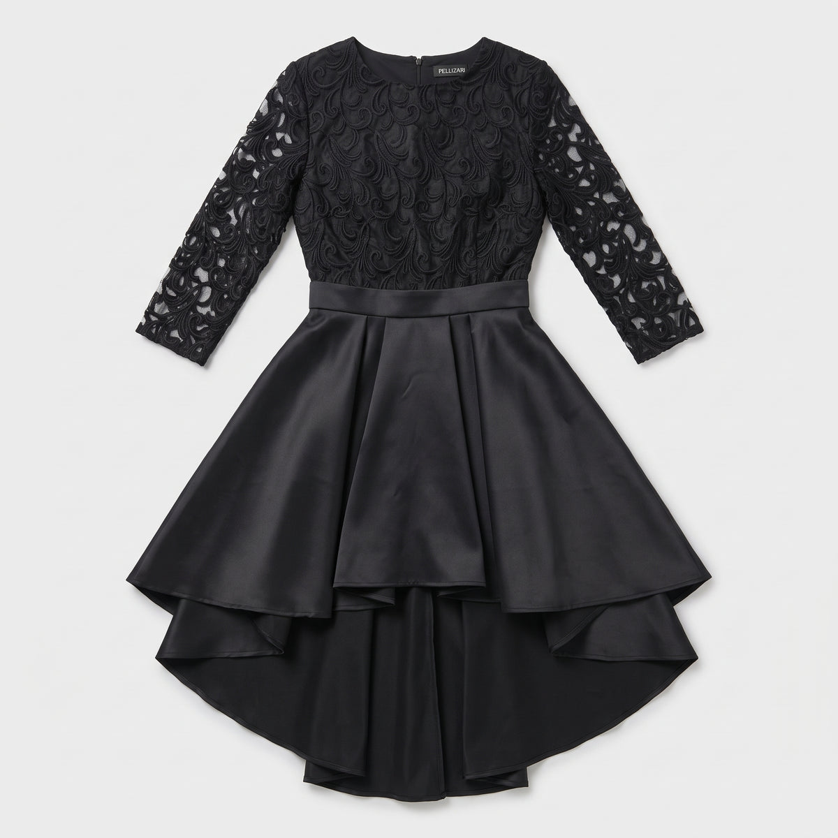 Elegant Embroidered High-Low Dress
