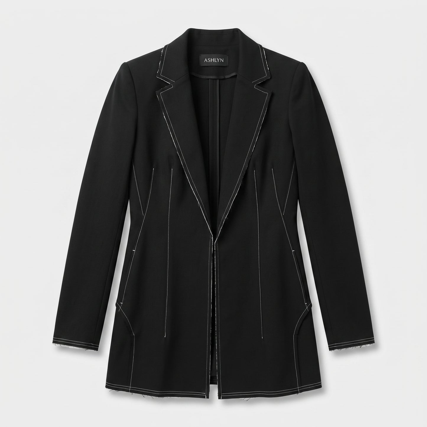 Tailored Contrast Stitch Blazer