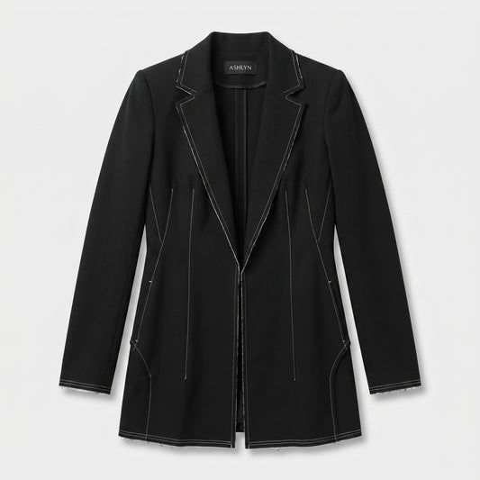 Tailored Contrast Stitch Blazer
