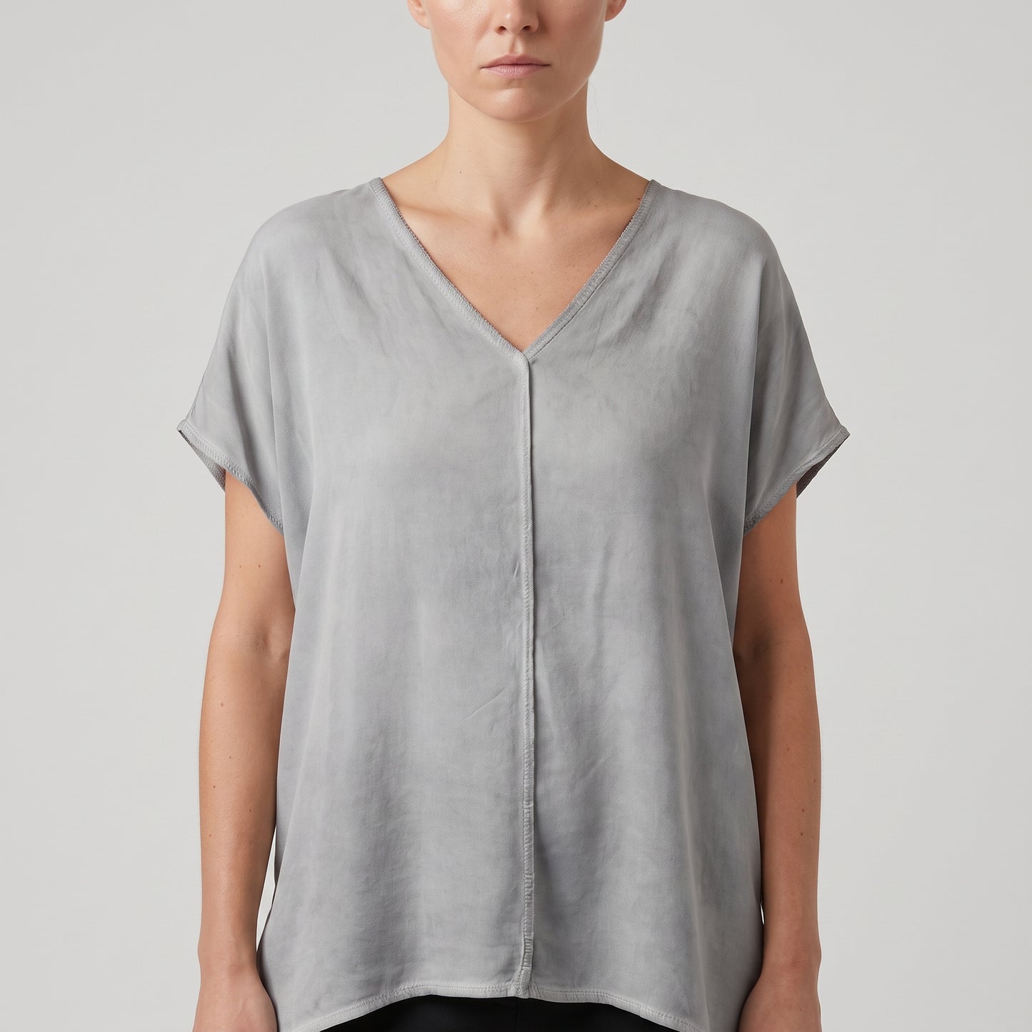 Minimalist Soft Cotton V-Neck Top