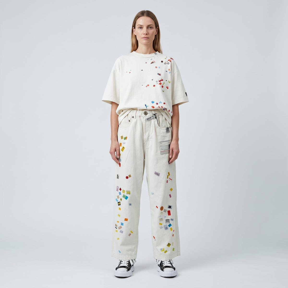 Eclectic Patchwork Canvas Trousers
