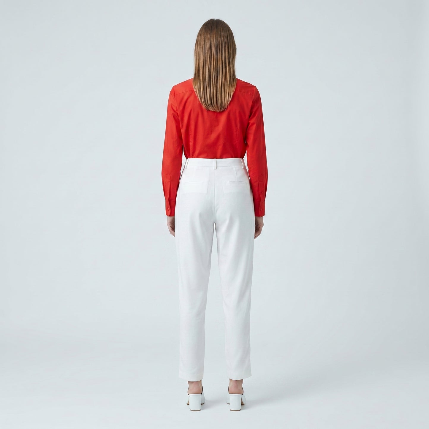 Embroidered Cherry High-Waisted Trousers