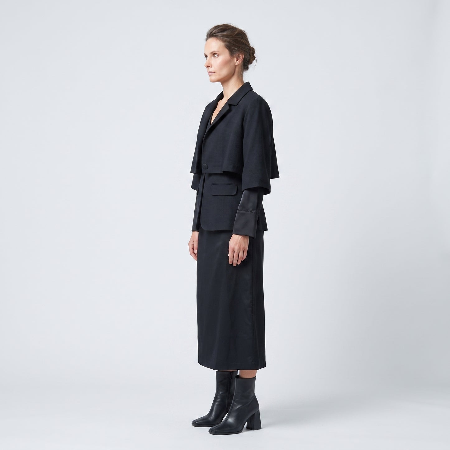 Structured Cropped Blazer Dress