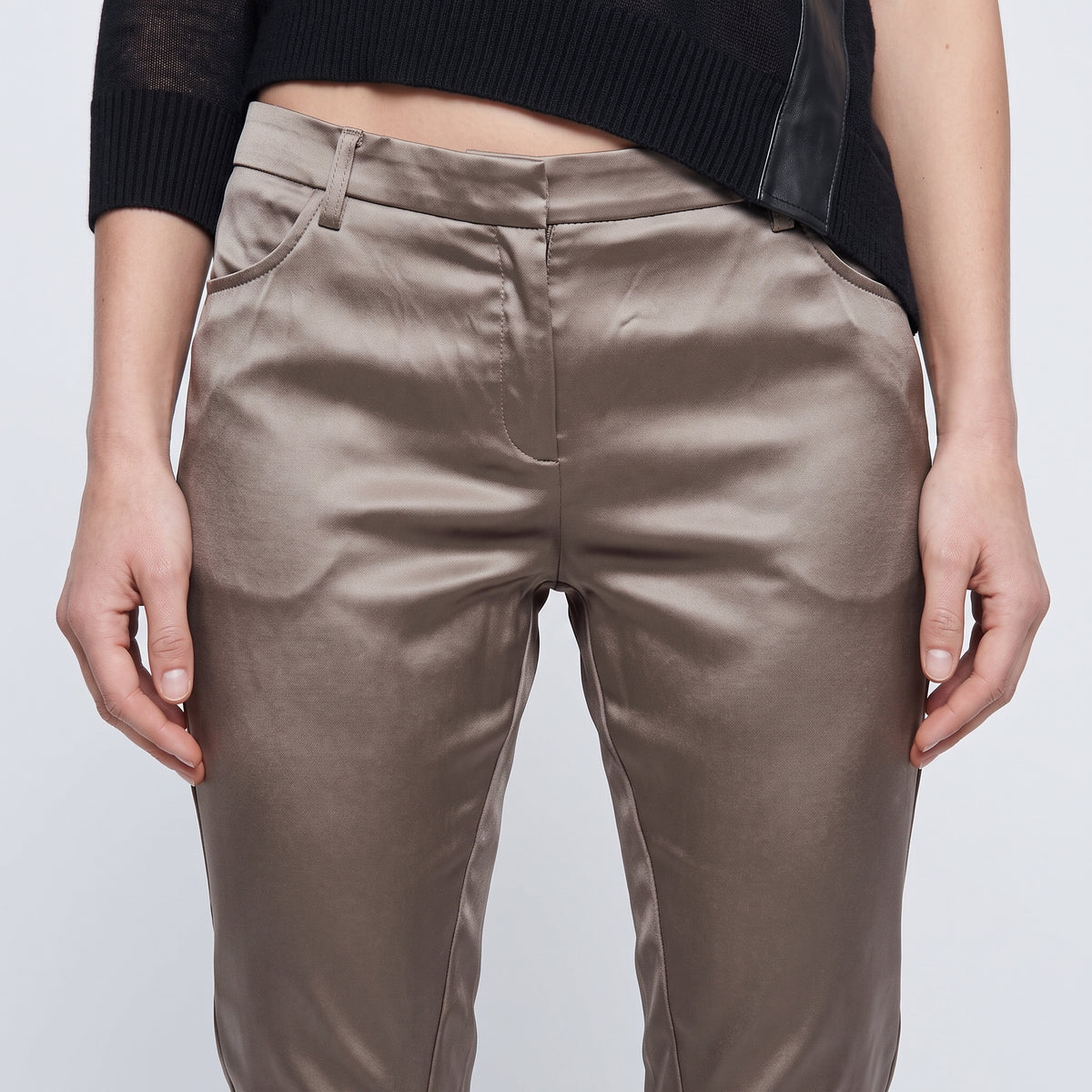 Satin Finish Tailored Trousers