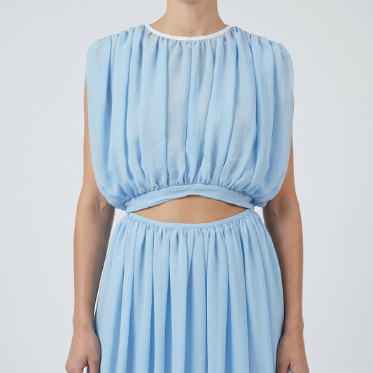 Sky Blue Cutout Mini Dress