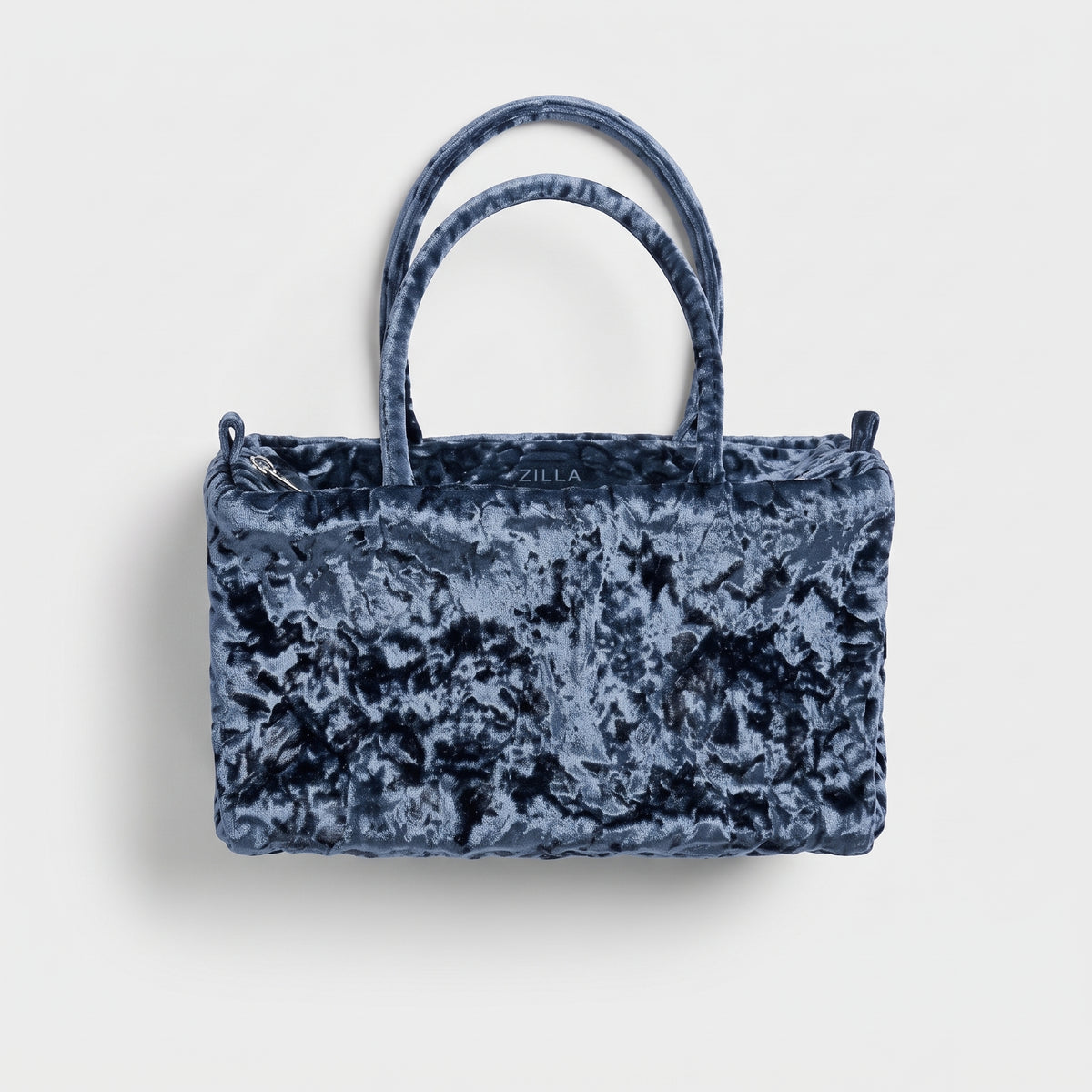 Crushed Velvet Top Handle Bag
