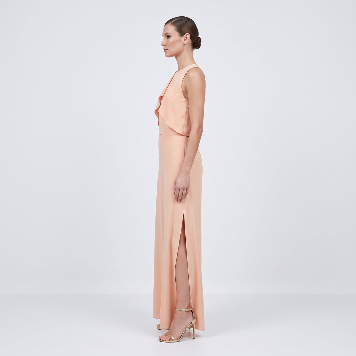 Sleeveless Drape Front Jumpsuit