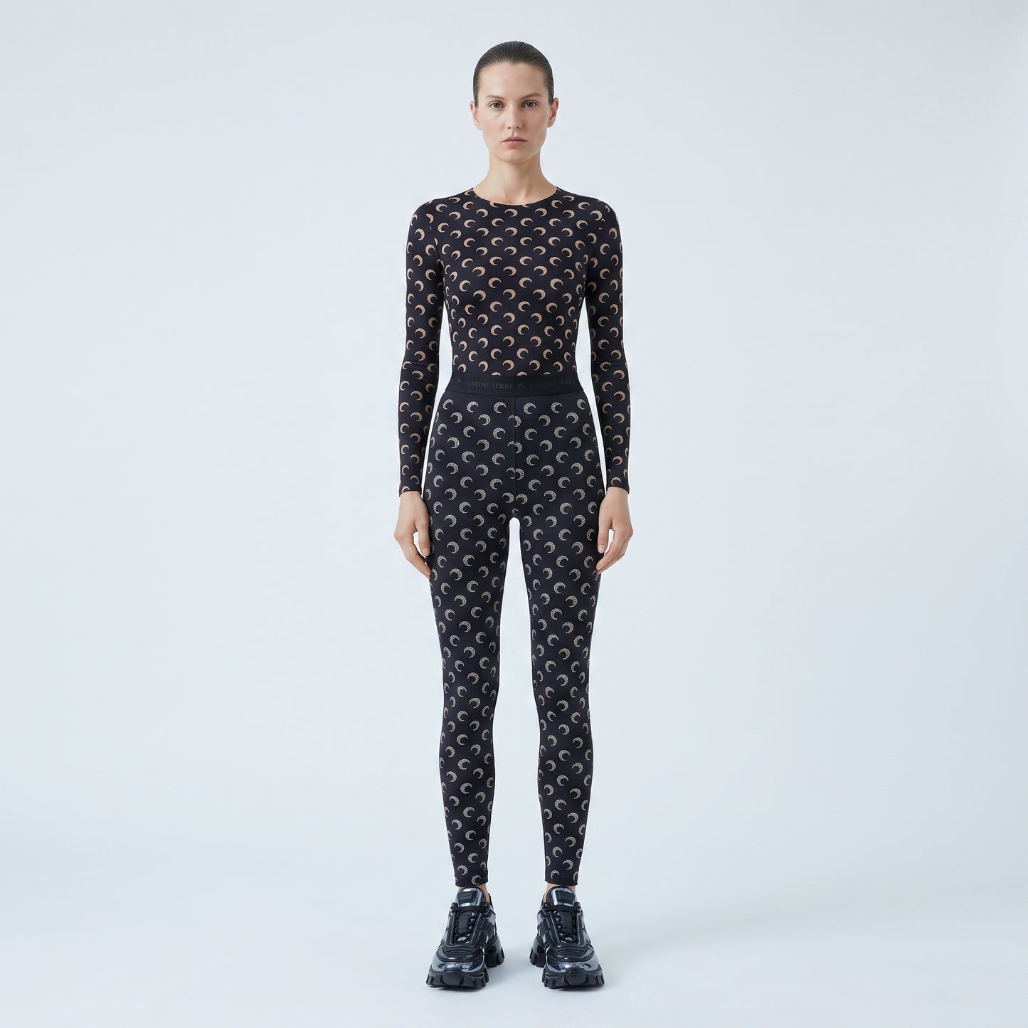 Moon Print Stretch Leggings