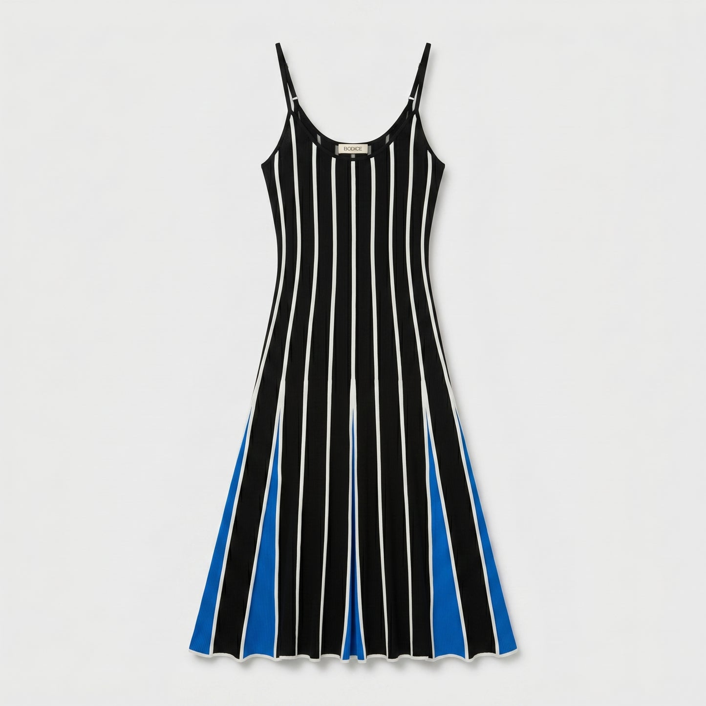 Striped Knit A-Line Dress