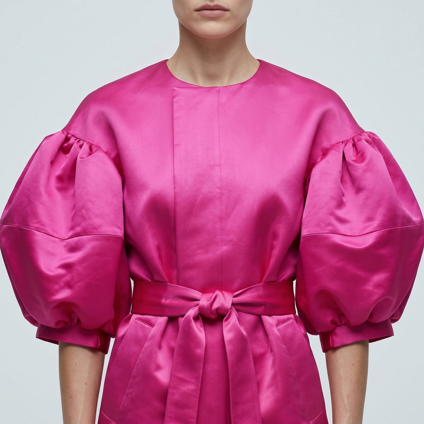 Balloon Sleeve Belted Jacket