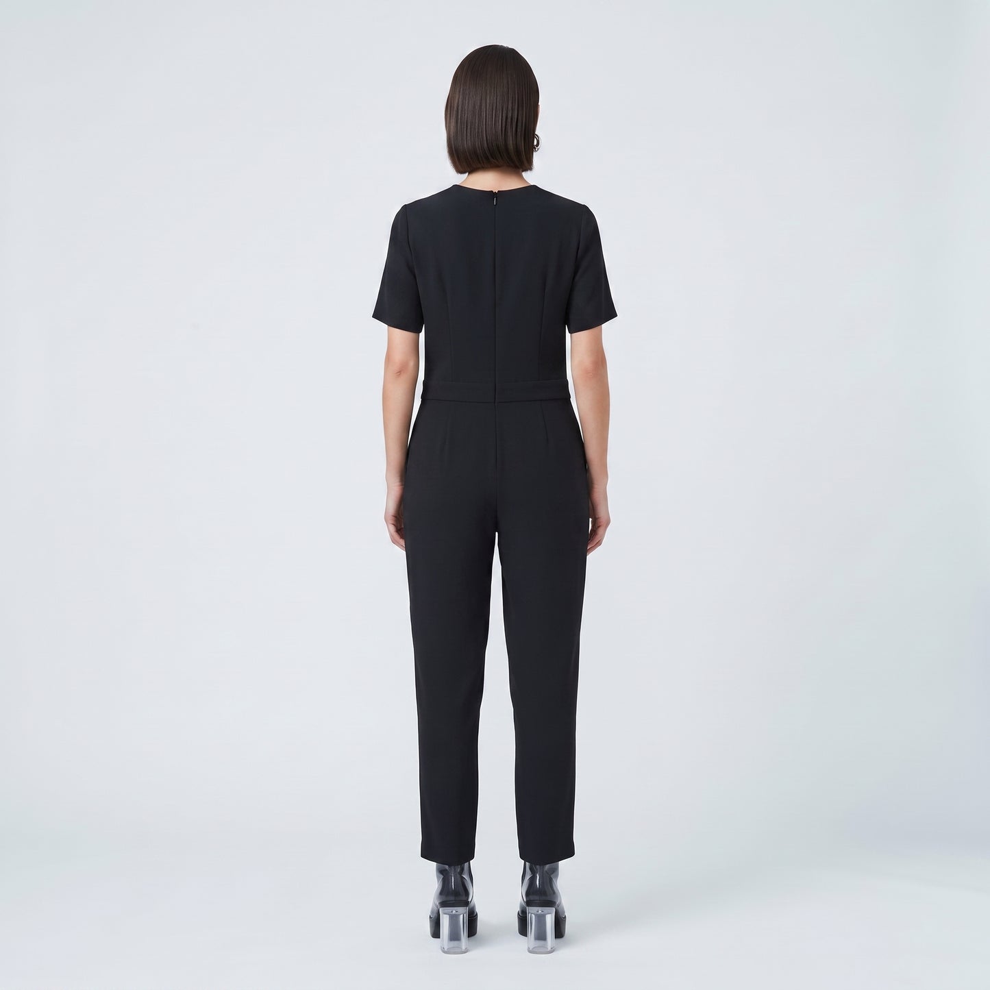 Tailored Short Sleeve Jumpsuit