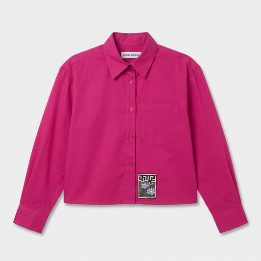 Vibrant Fuchsia Embroidered Shirt