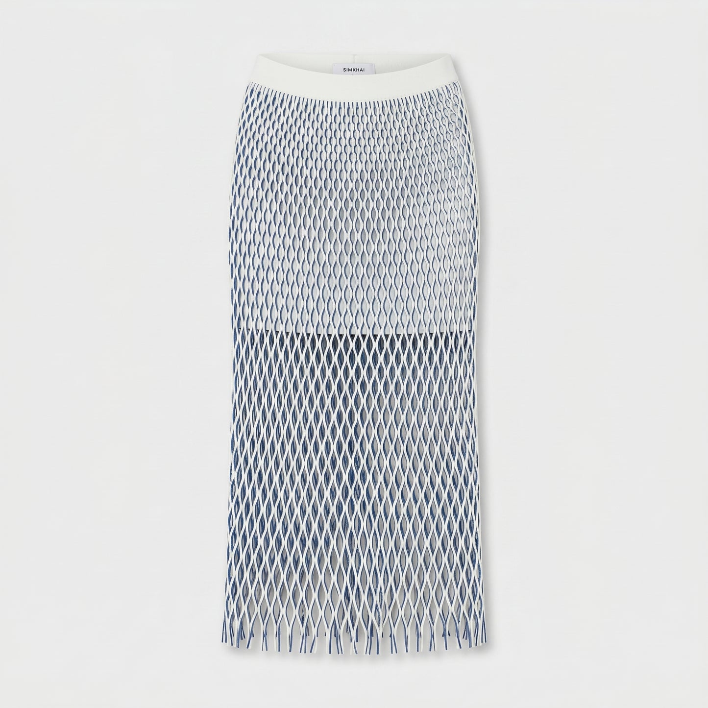 Open Knit Midi Skirt