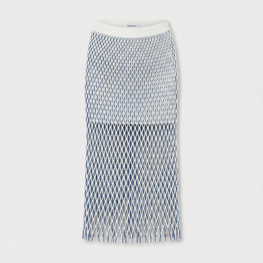 Open Knit Midi Skirt