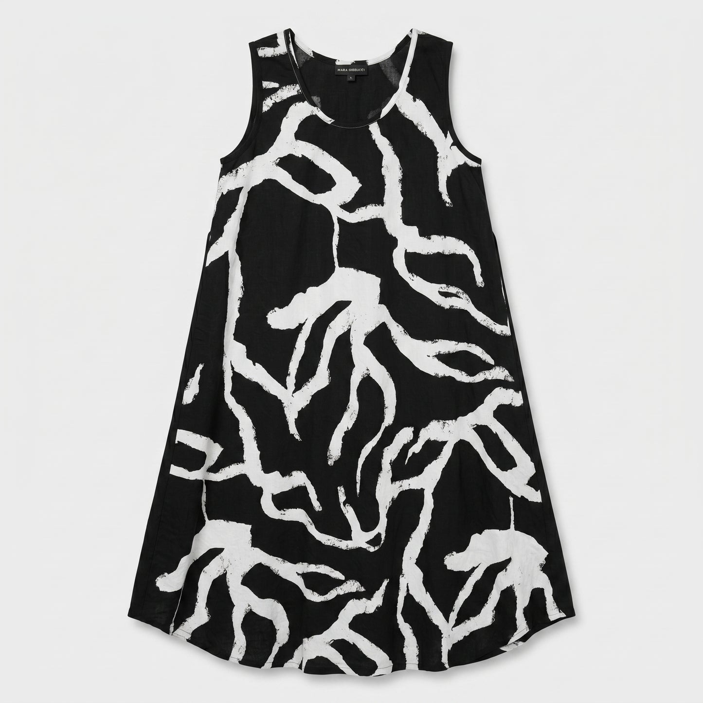 Abstract Print A-Line Dress