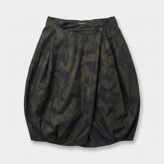 Abstract Print Balloon Skirt