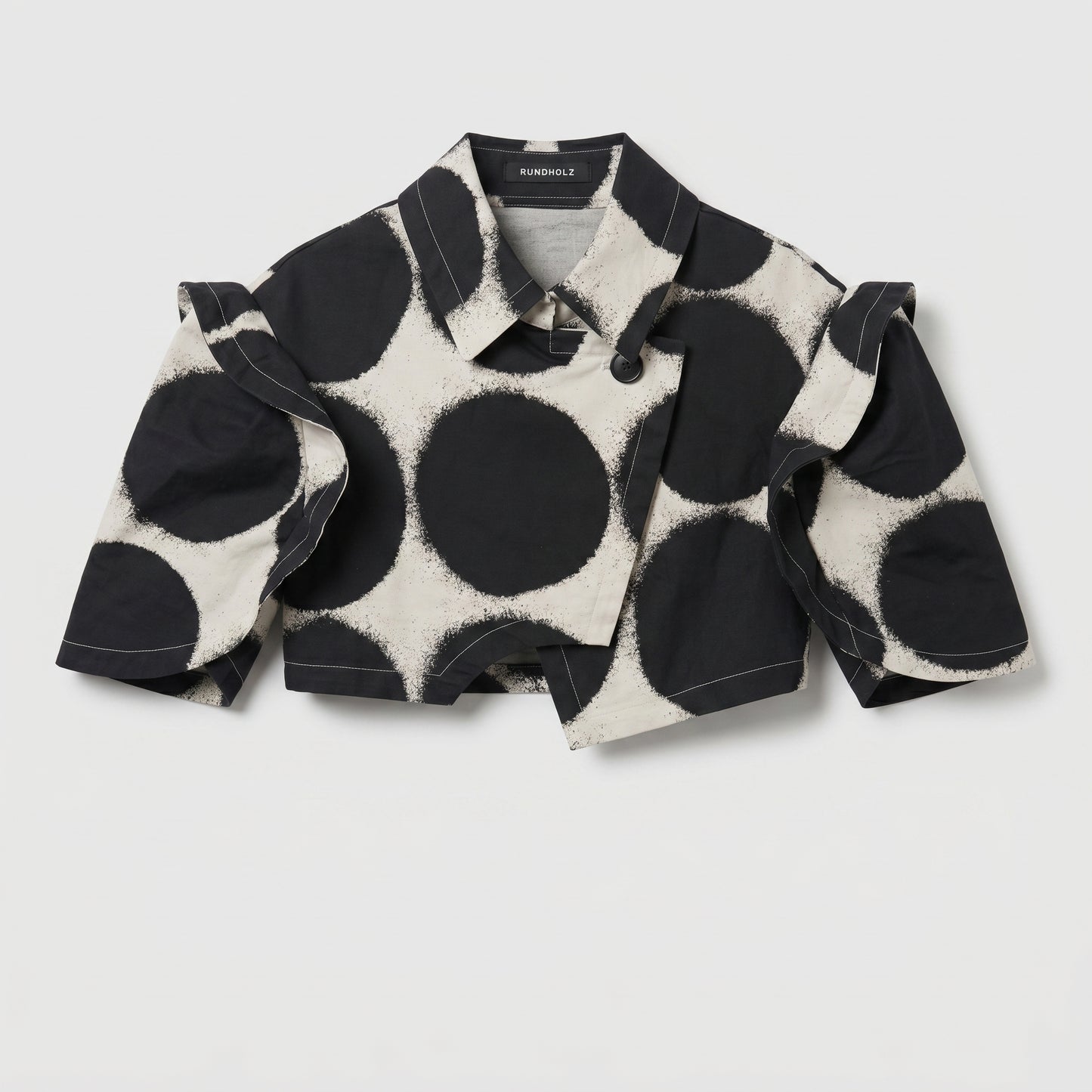 Abstract Polka Dot Cropped Jacket