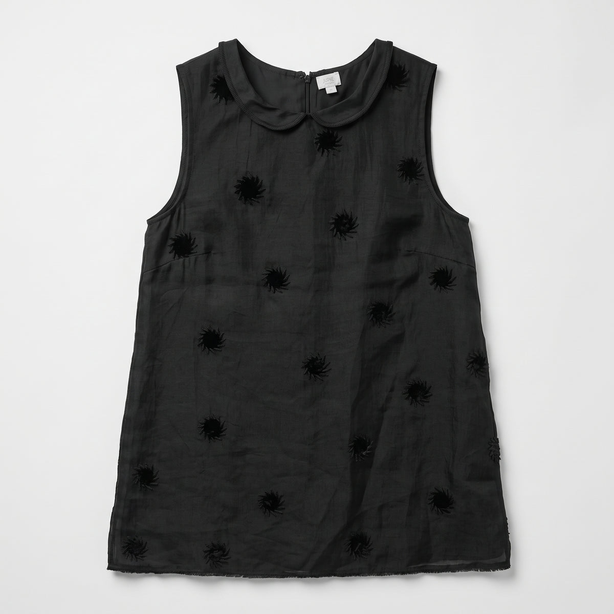 Embroidered Peter Pan Collar Top