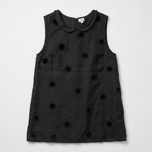Embroidered Peter Pan Collar Top