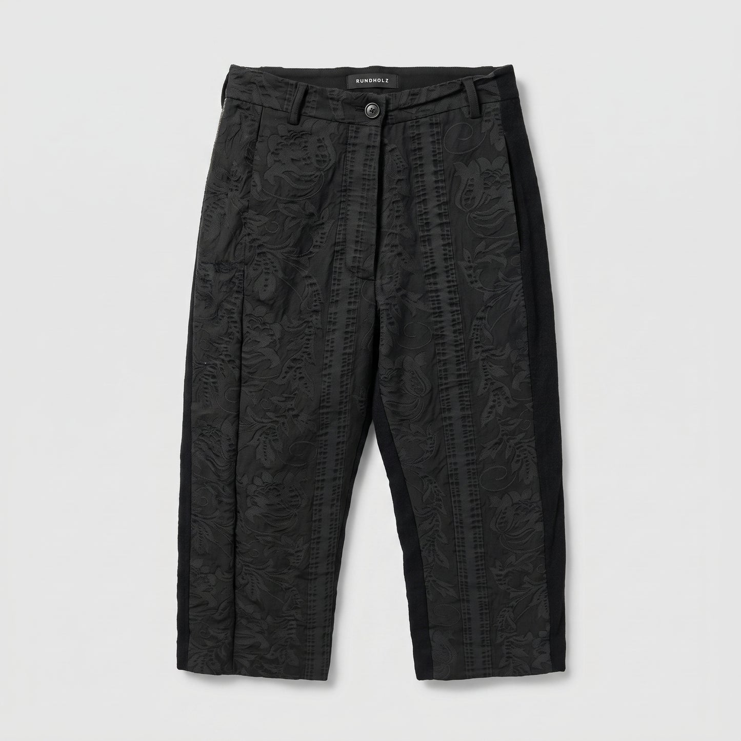 Embossed Floral Tailored Trousers