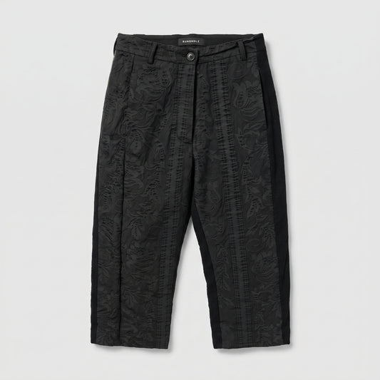 Embossed Floral Tailored Trousers