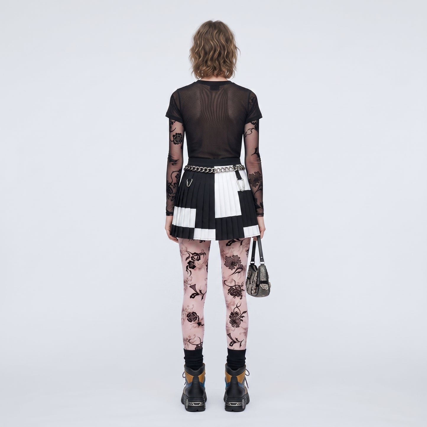Floral Print Mesh Leggings