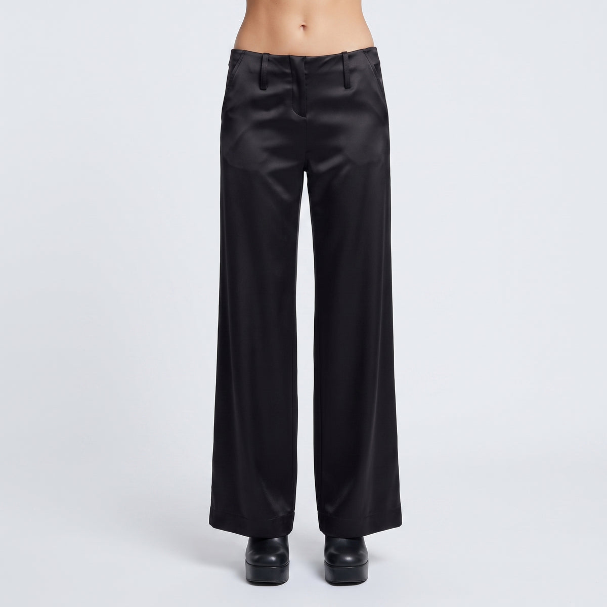 Sleek Tailored Wide-Leg Trousers