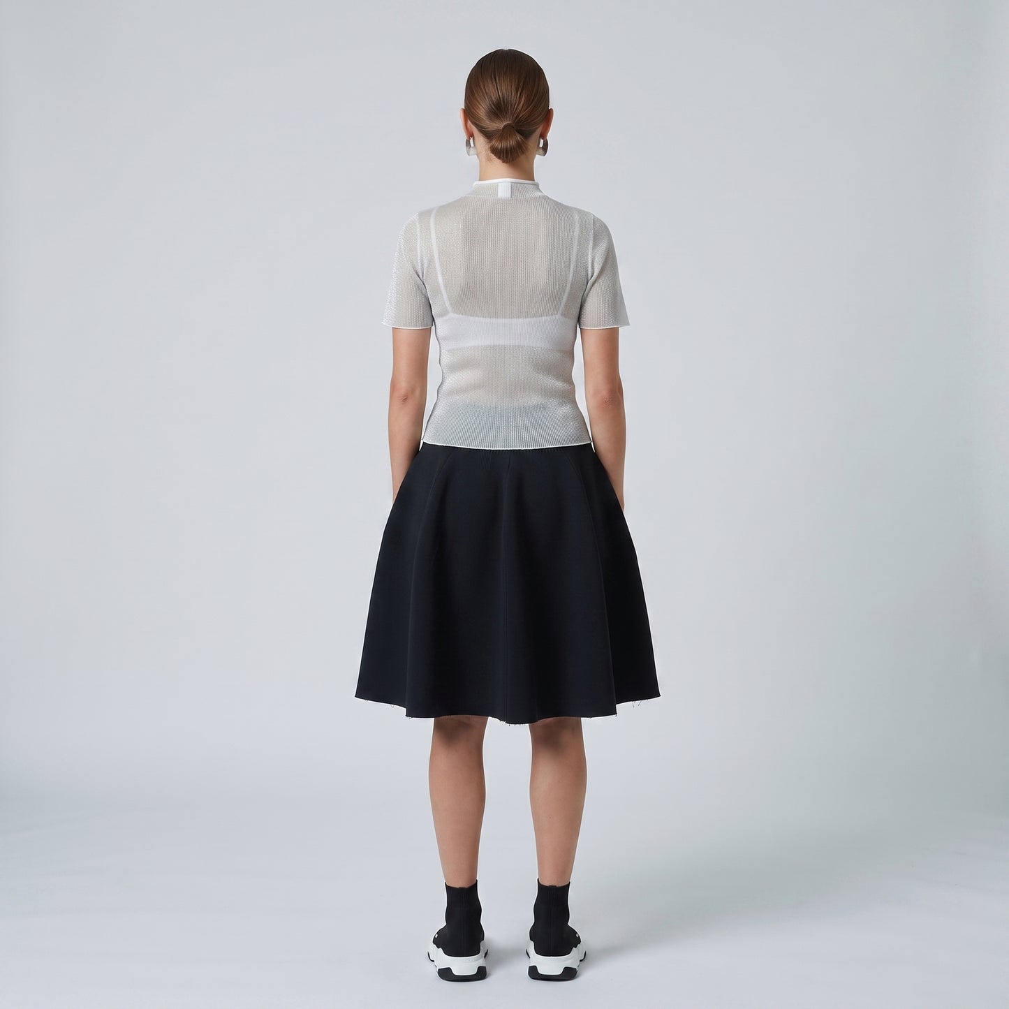 Elegant Ribbed Mock Neck Top