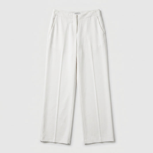 Classic White Tailored Trousers