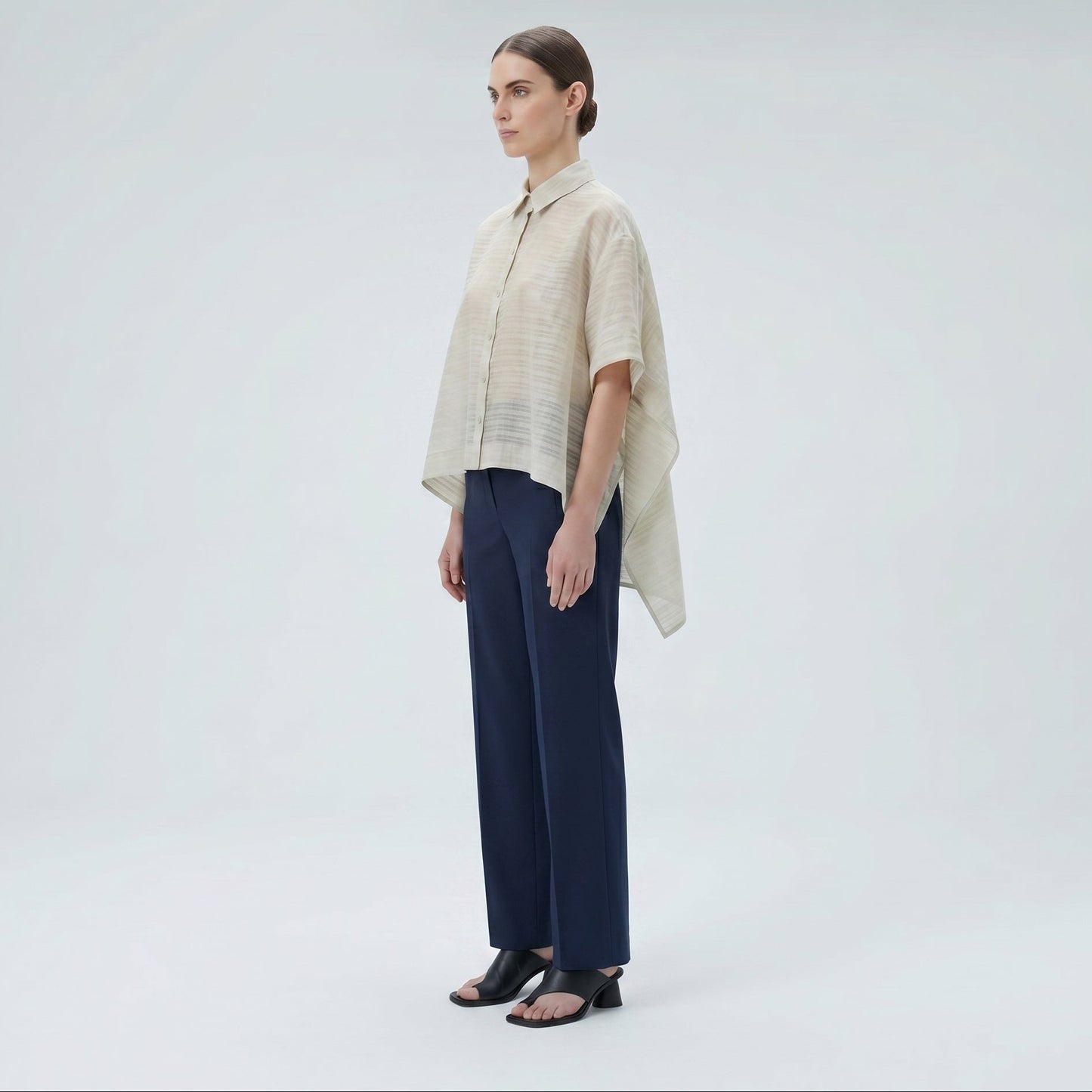 Textured Airy Oversized Shirt