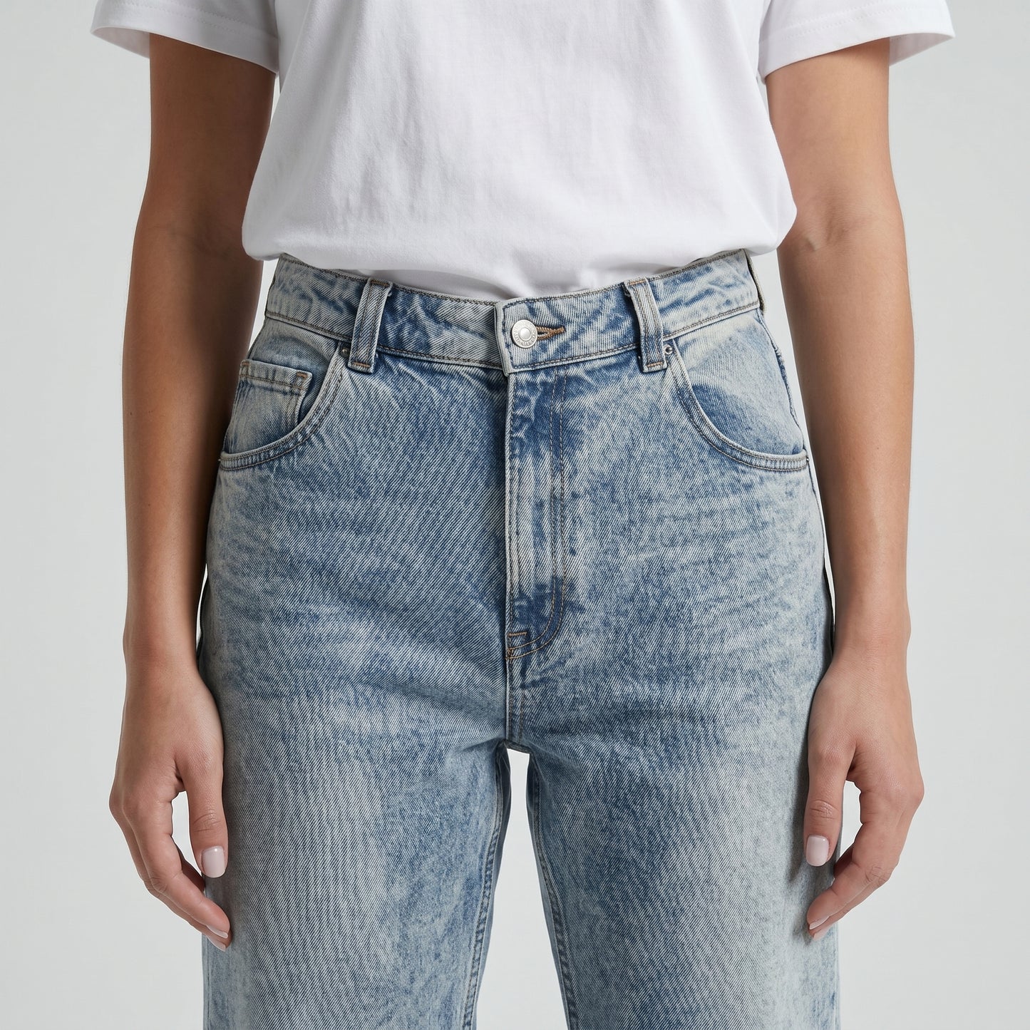 Vintage Wash Slim Denim Jeans