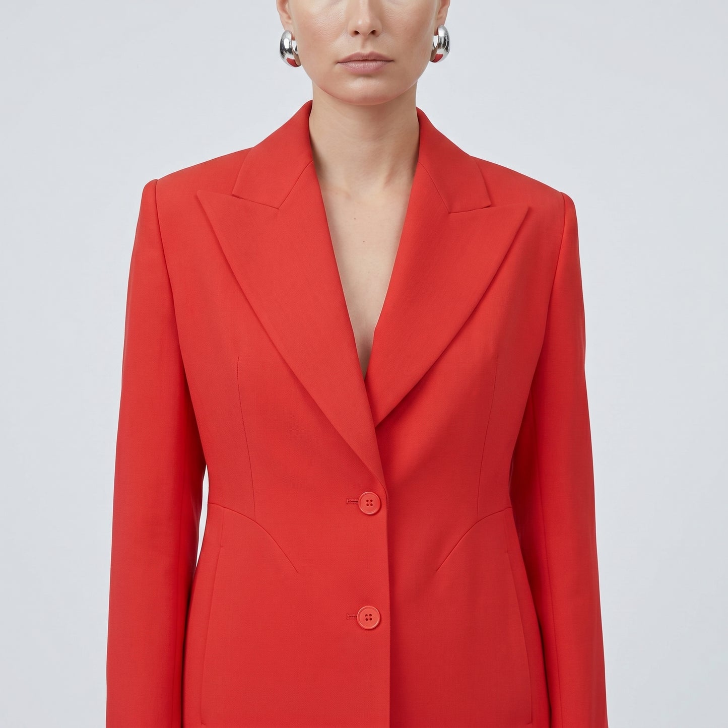 Tailored Hourglass Red Blazer