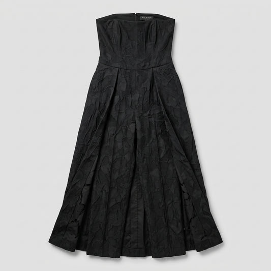 Structured Strapless Black Jumpsuit