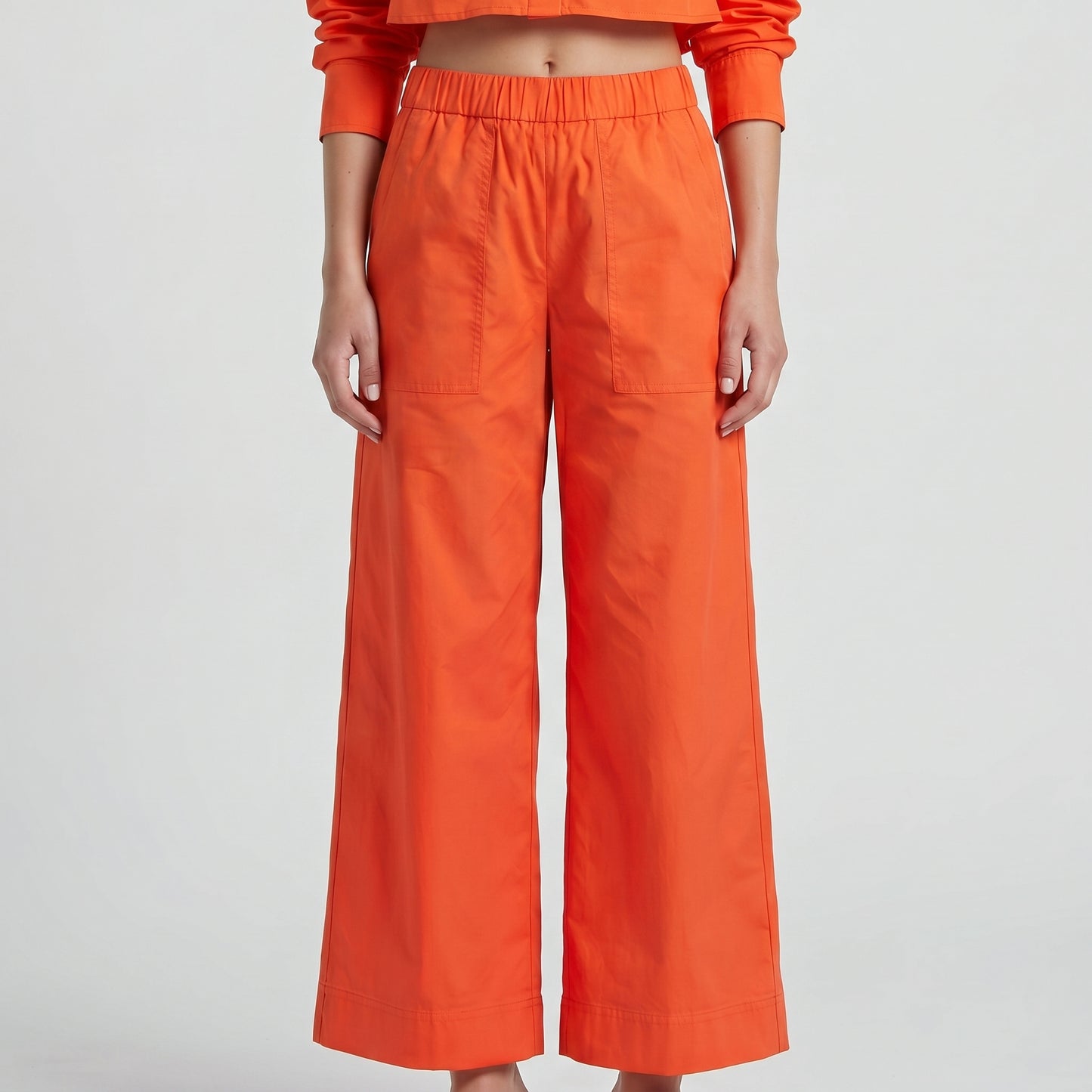 Vibrant High-Waisted Wide-Leg Trousers